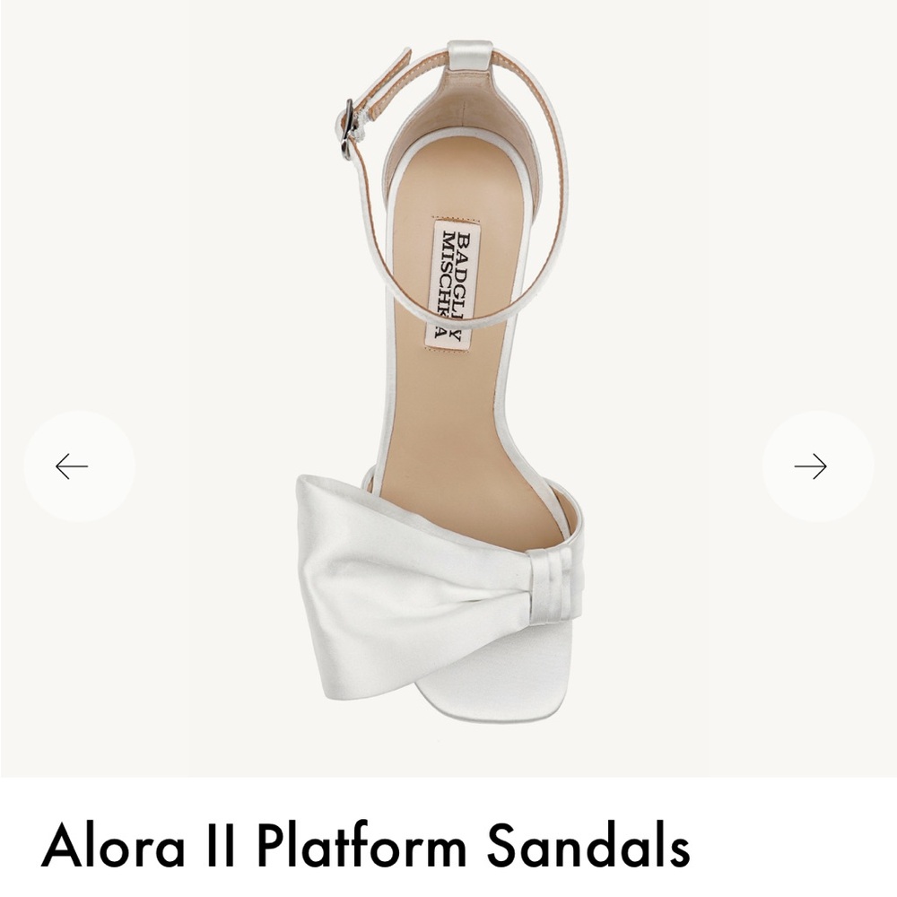 Badgley Mischka Alora II Platform Heels - White - Picture 4 of 8